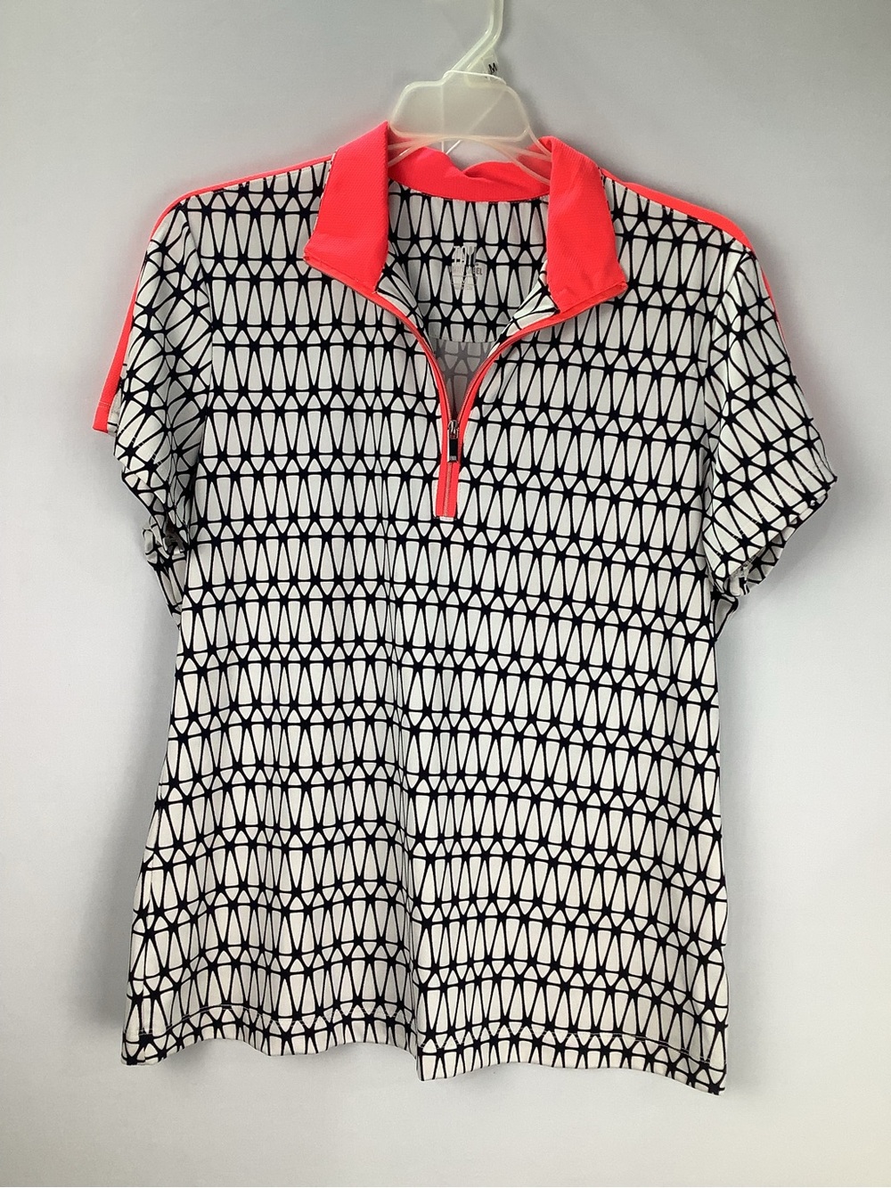 Tail White Label Women's Geometric Print Golf Tennis Polo Top size M